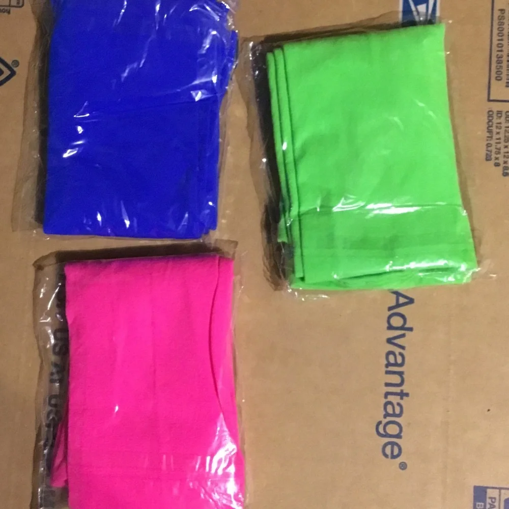 Neon Thigh-High Socks Trio - Pink, Lime, Royal Blue